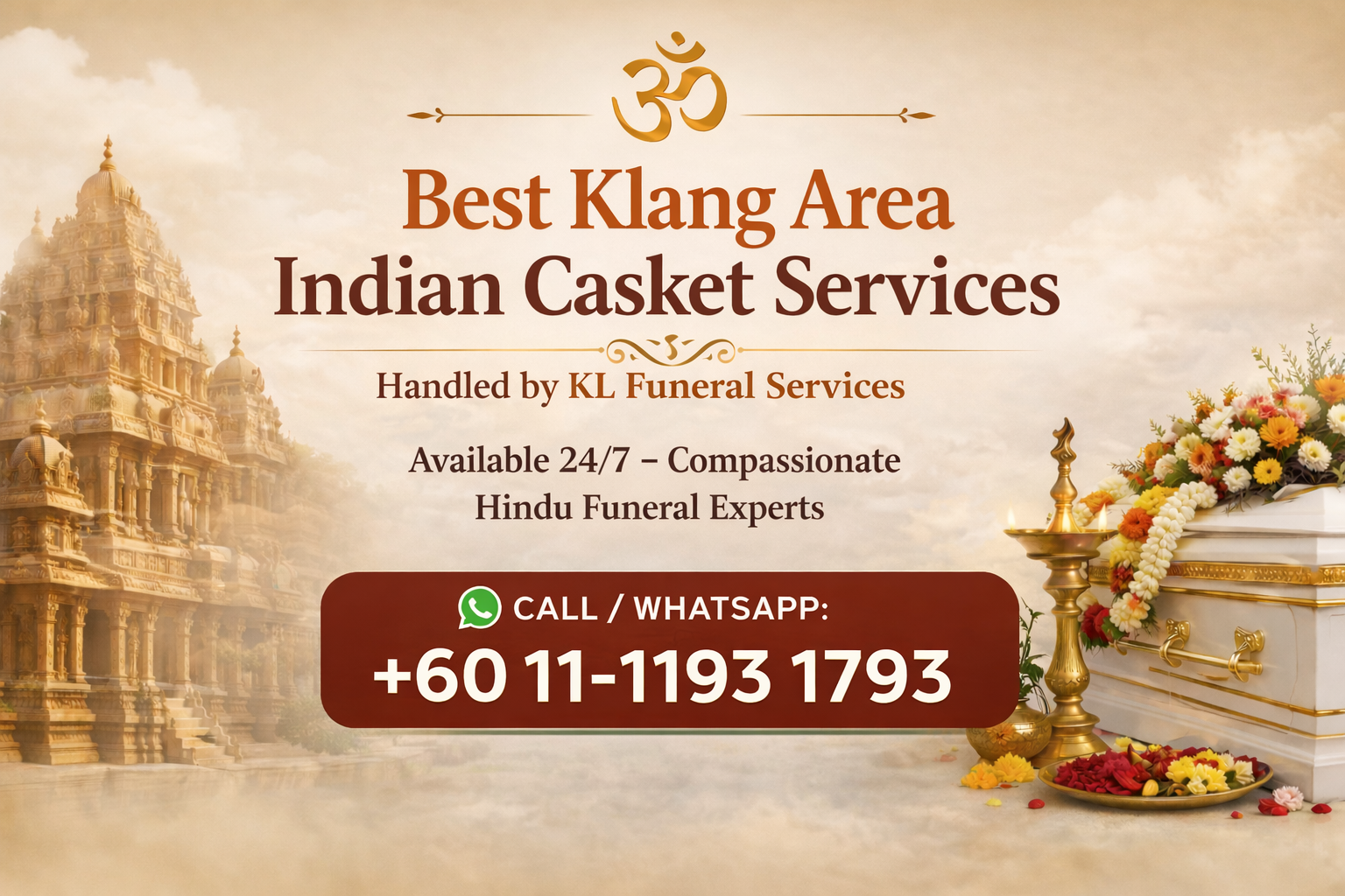 Best Klang Area Indian Casket Services | KLFS | 24×7 | Trusted Expert